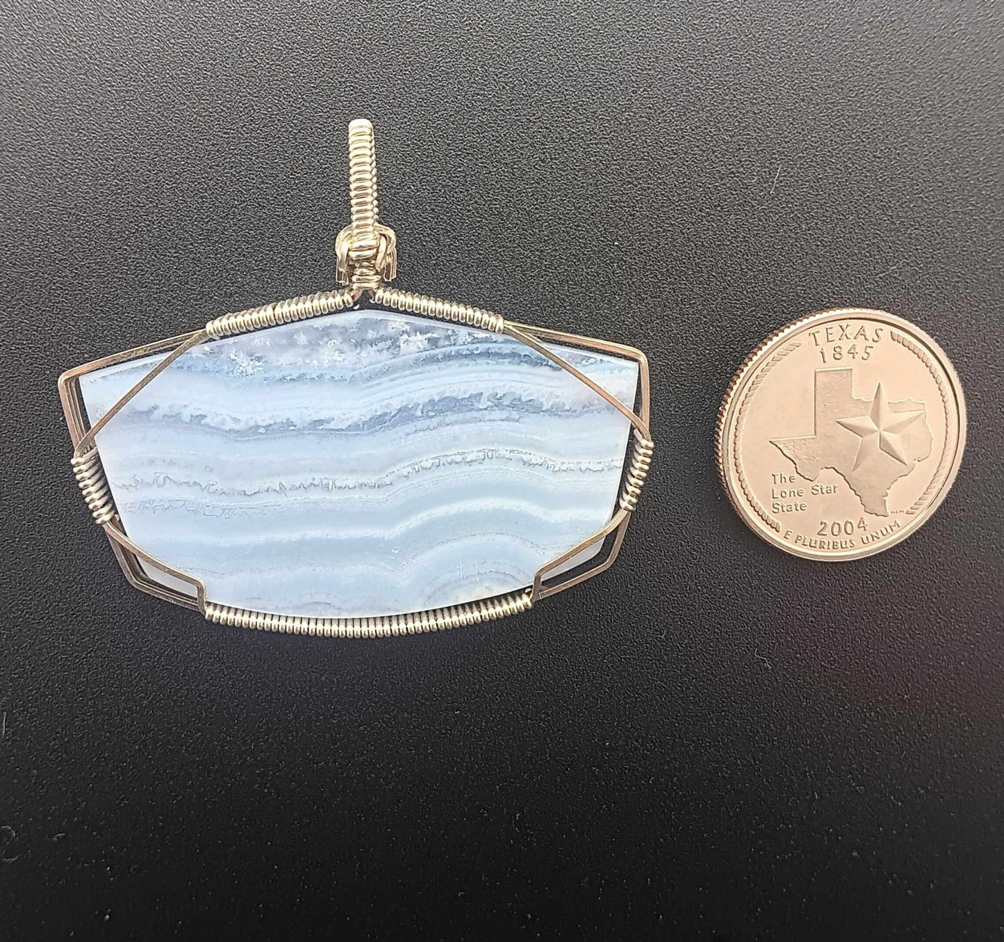 Blue Lace Agate Pendant