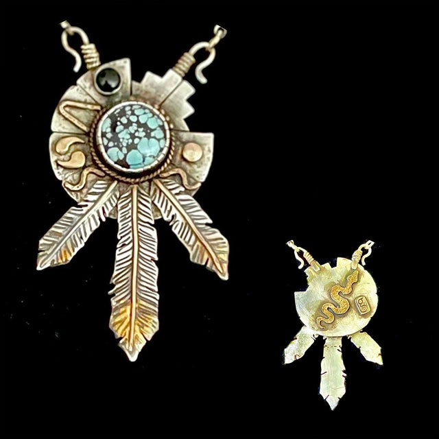 Fine Silver Necklace with Feathers