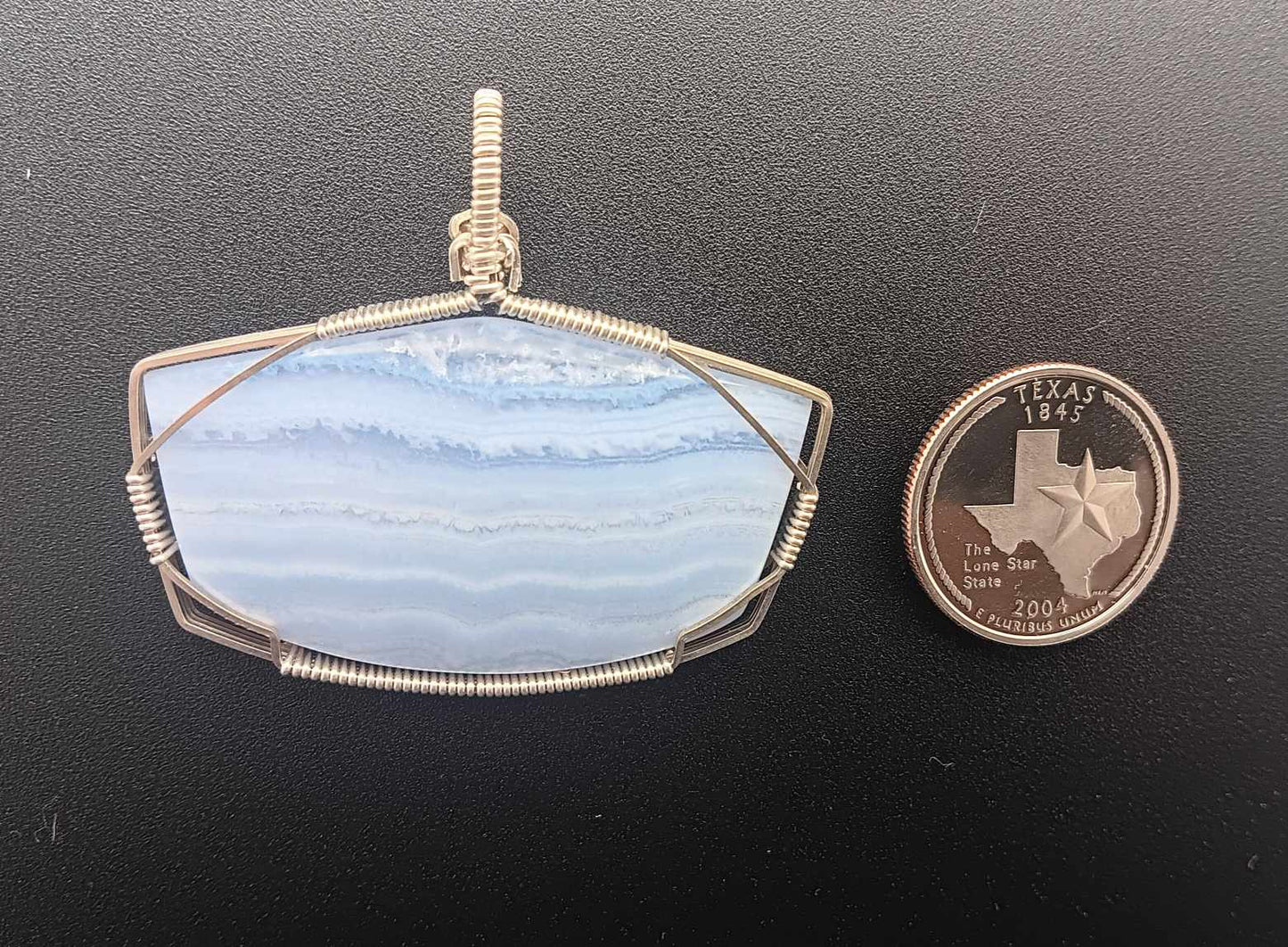 Blue Lace Agate Pendant