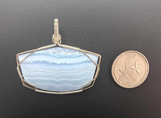 Blue Lace Agate Pendant