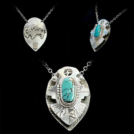 Two Tiered Sterling Silver Pendant