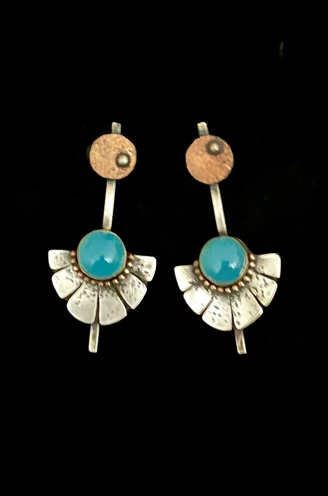Sterling Silver and Gold Filled Art Deco Earrings  *Custom Order