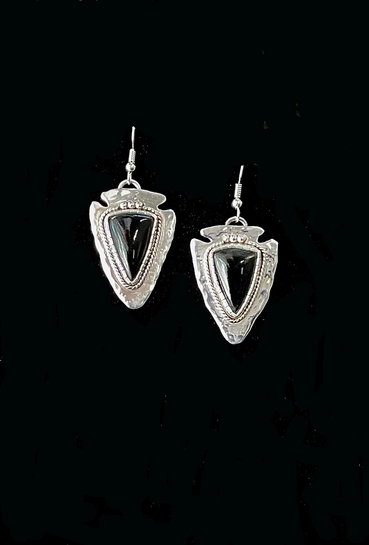 Fine Silver Arrowhead Earrings  *Custom Order
